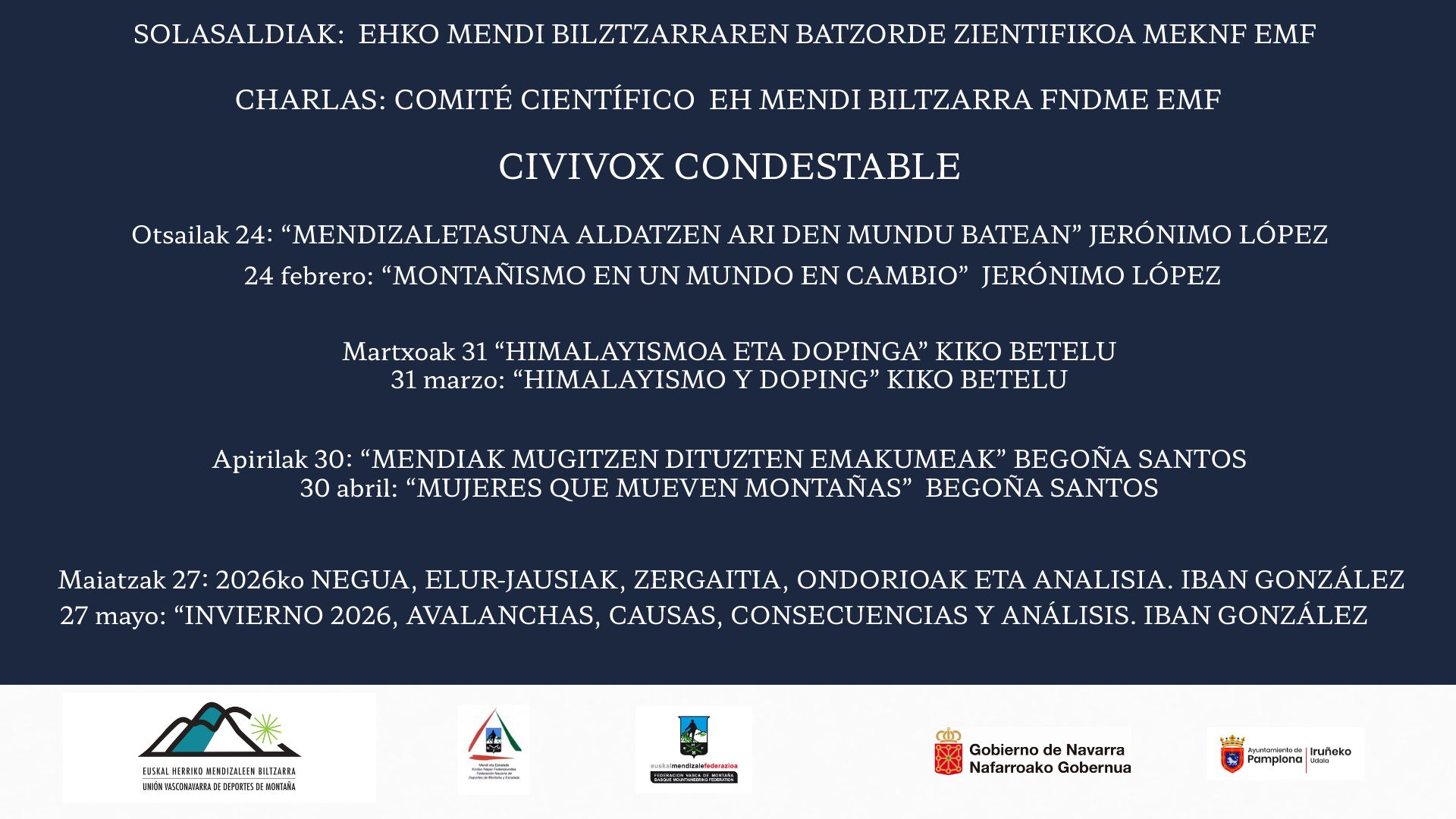 CHARLAS DIVULGATIVAS MONTA&Ntilde;ISMO. 31 DE MARZO KIKO BETELU